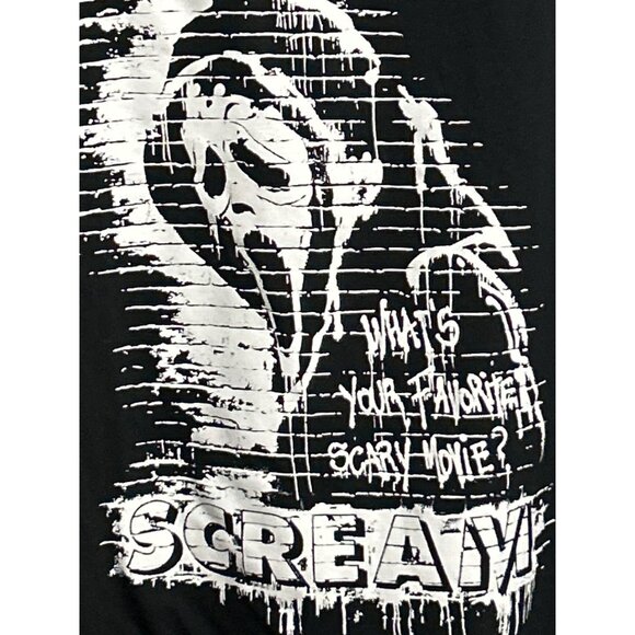 Scream XL Graphic T-Shirt Black Ghostface Design 100% Cotton Horror Movie Fans - Picture 2 of 6